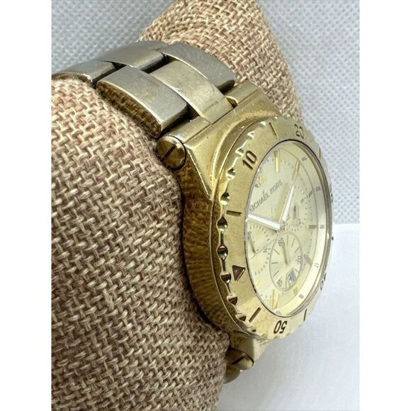 Michael Kors MK5313 Unisex Gold Stainless Steel Analog Dial Quartz Watch JNA788 - Picture 3 of 11